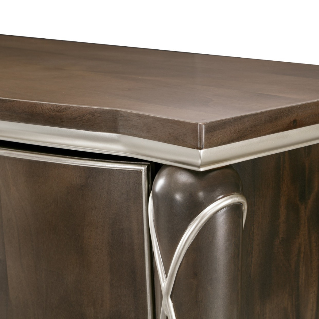 Highboy Vertical Storage Cabinets-Chest Of Drawers Villa Cherrie Hazelnut Collection By Michael Amini