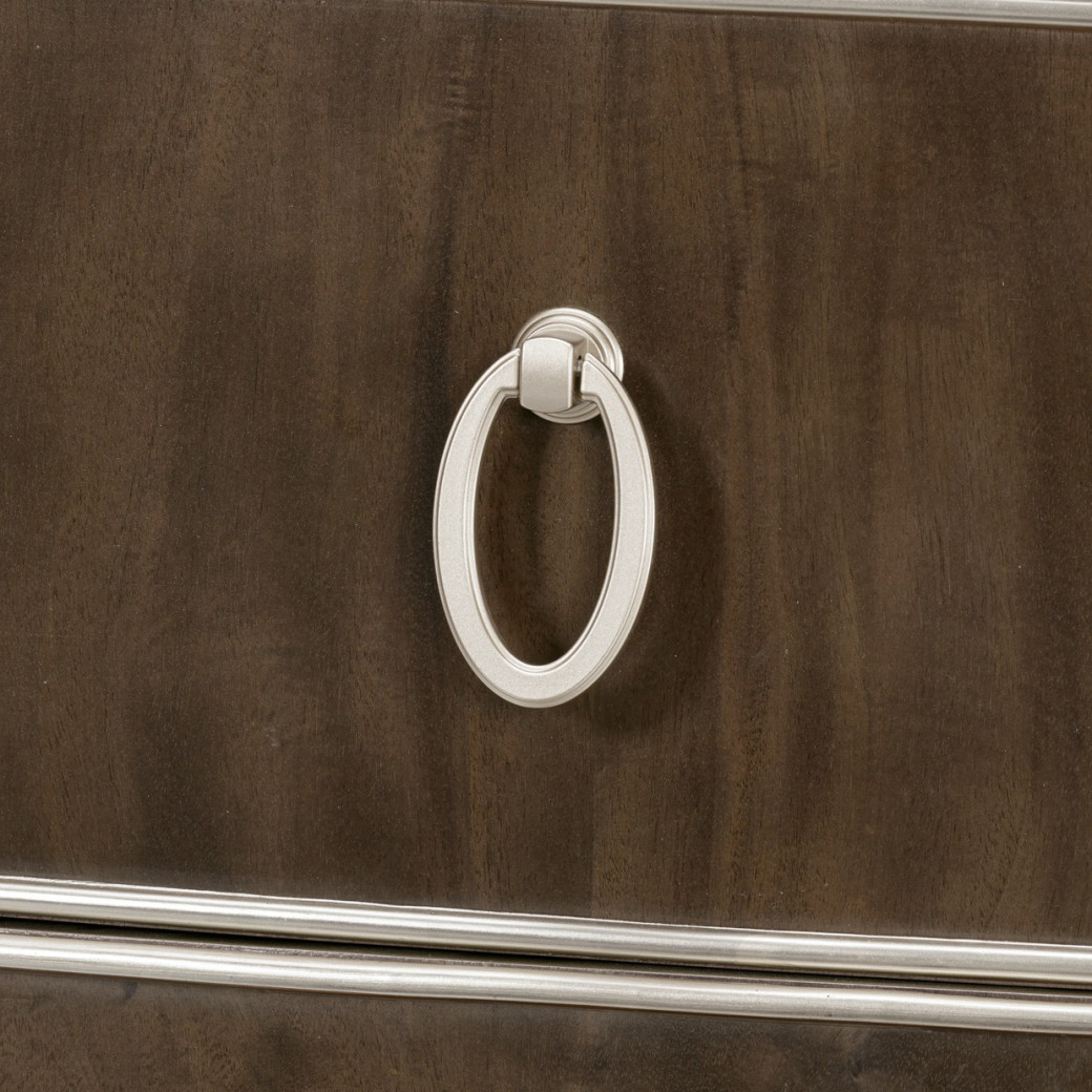 Highboy Vertical Storage Cabinets-Chest Of Drawers Villa Cherrie Hazelnut Collection By Michael Amini