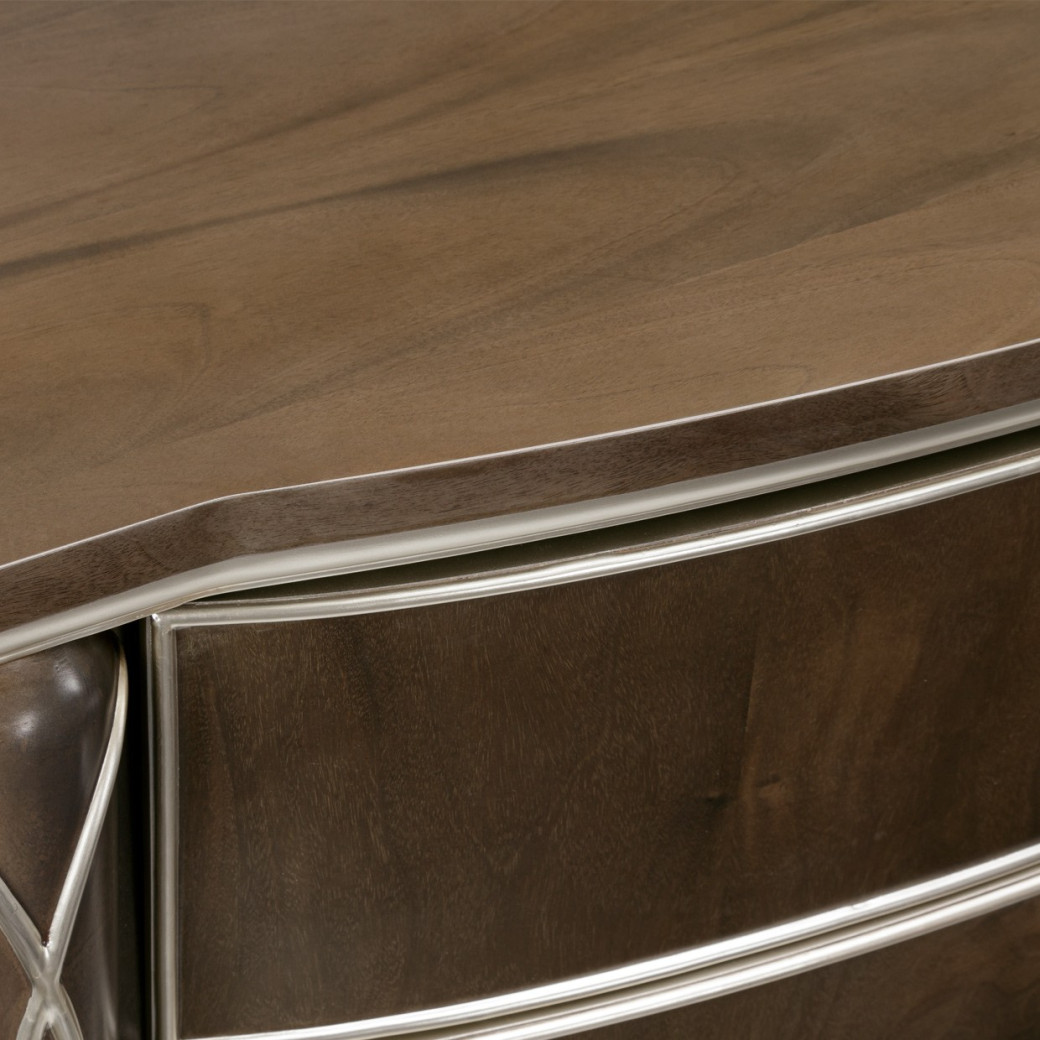 Highboy Vertical Storage Cabinets-Chest Of Drawers Villa Cherrie Hazelnut Collection By Michael Amini