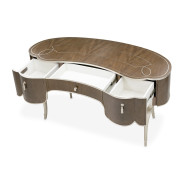 Vanity Desk Mirror Villa Cherrie Hazelnut Collection By Michael Amini