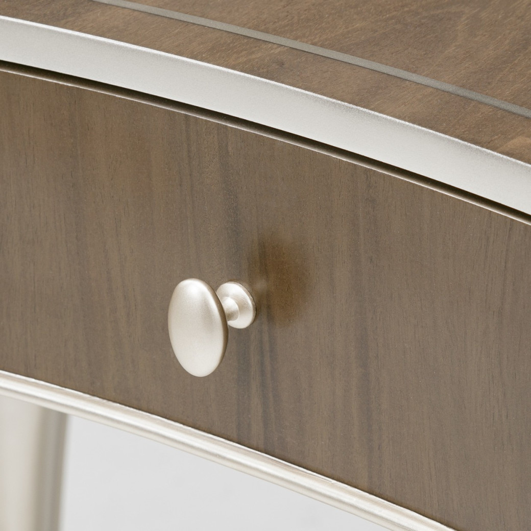 Vanity Desk Mirror Villa Cherrie Hazelnut Collection By Michael Amini