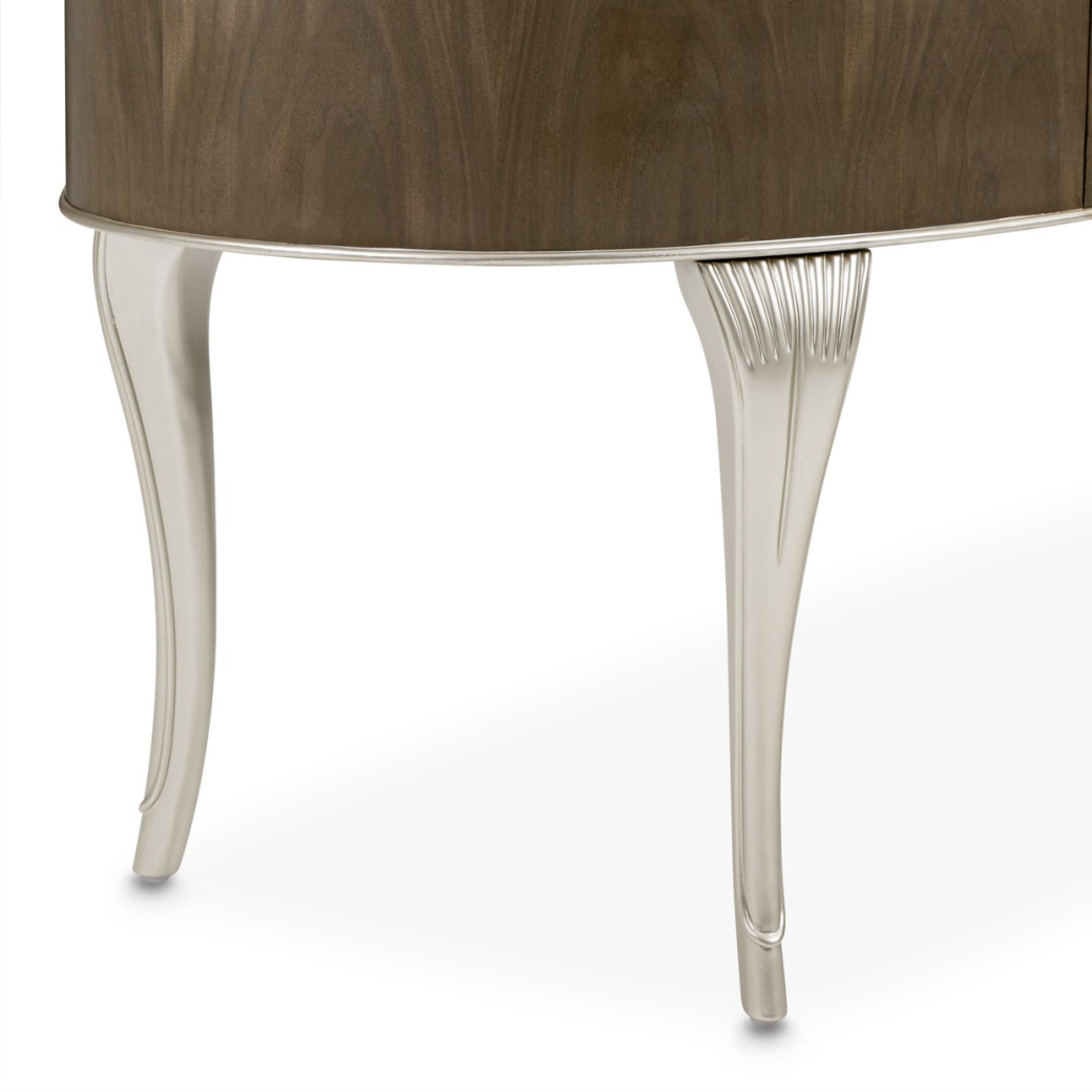 Vanity Desk Mirror Villa Cherrie Hazelnut Collection By Michael Amini