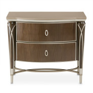 Accent Cabinet-Night Stand Villa Cherrie Hazelnut Collection By Michael Amini