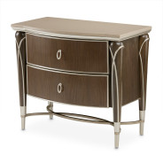Accent Cabinet-Night Stand Villa Cherrie Hazelnut Collection By Michael Amini