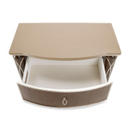 Accent Cabinet-Night Stand Villa Cherrie Hazelnut Collection By Michael Amini