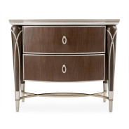 Accent Cabinet-Night Stand Villa Cherrie Hazelnut Collection By Michael Amini