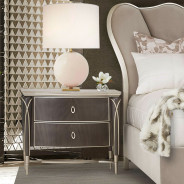 Accent Cabinet-Night Stand Villa Cherrie Hazelnut Collection By Michael Amini