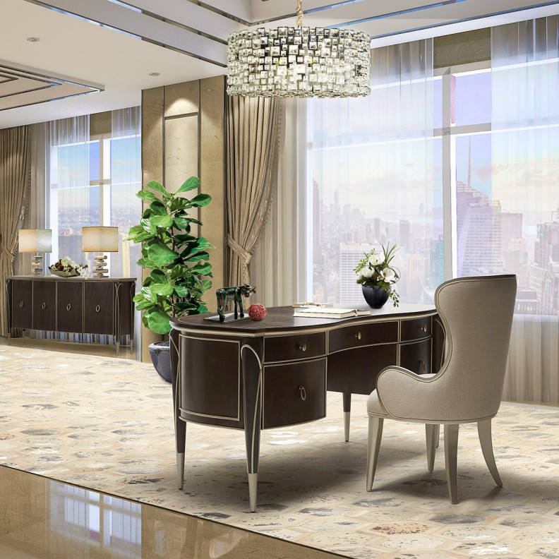 Desk Villa Cherrie Hazelnut Collection By Michael Amini