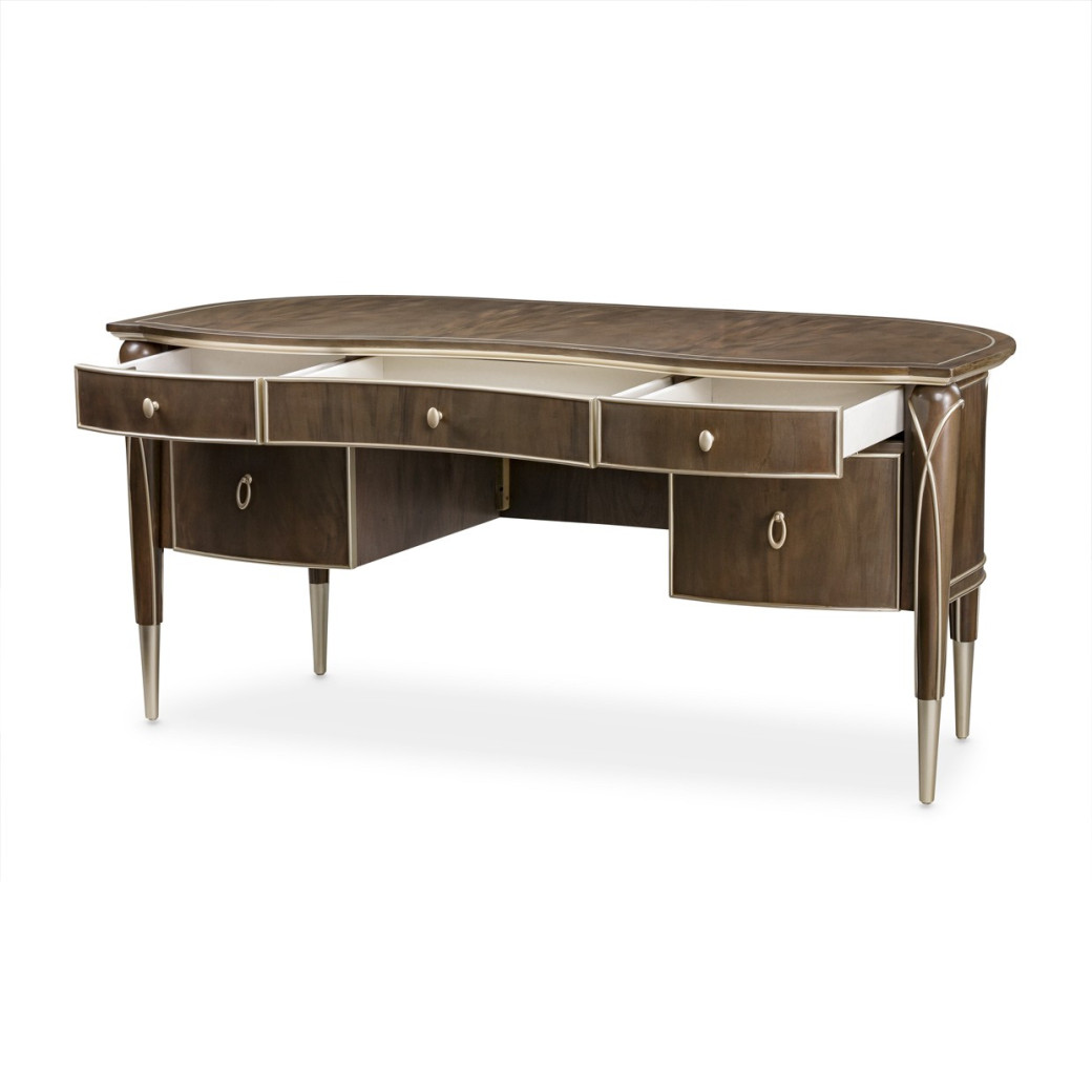 Desk Villa Cherrie Hazelnut Collection By Michael Amini