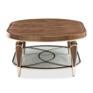Oval Cocktail Table Villa Cherrie Hazelnut Collection By Michael Amini