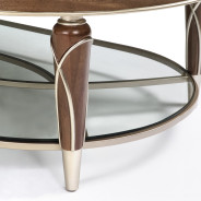 Oval Cocktail Table Villa Cherrie Hazelnut Collection By Michael Amini
