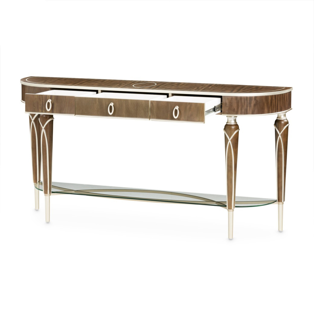 Console Table Villa Cherrie Hazelnut Collection By Michael Amini