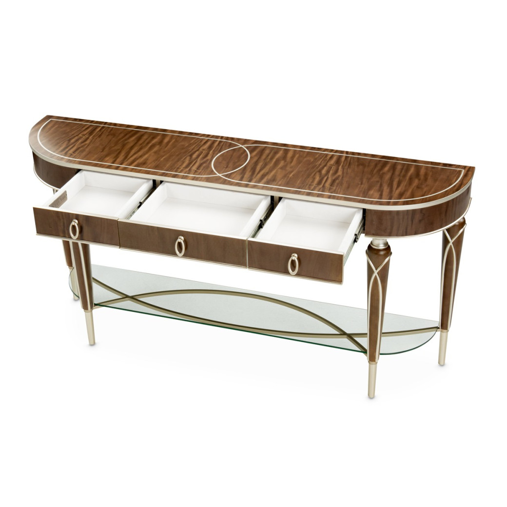Console Table Villa Cherrie Hazelnut Collection By Michael Amini