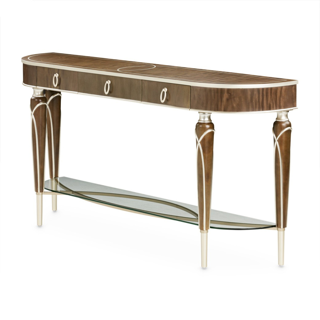 Console Table Villa Cherrie Hazelnut Collection By Michael Amini