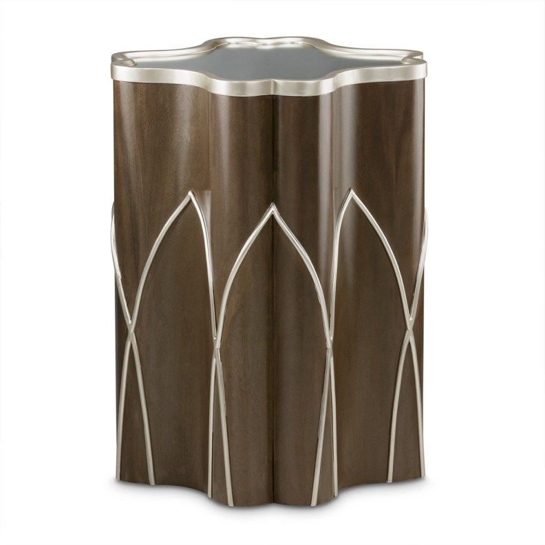 Chairside Table Villa Cherrie Hazelnut Collection By Michael Amini