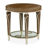 End table Villa Cherie Hazelnut Collection By Michael Amini