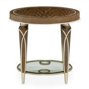 End table Villa Cherie Hazelnut Collection By Michael Amini