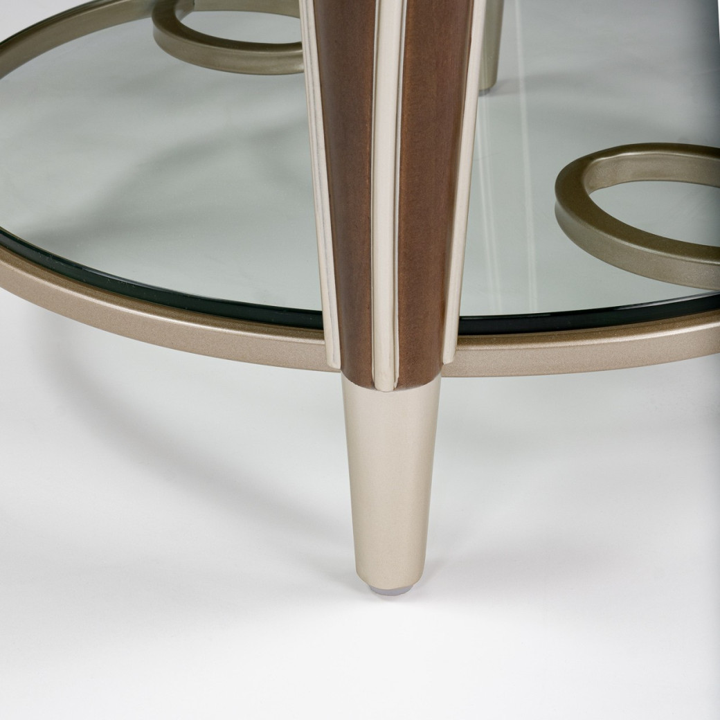 End table Villa Cherie Hazelnut Collection By Michael Amini