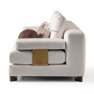 Sofa Oatmeal Eggshell Walnut Amora Collection By Michael Amini. LFR-AMRA815-OAT-223