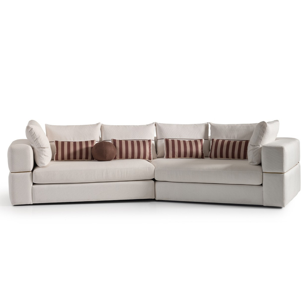 Amora 2 Pc Sofa Oatmeal Eggshell Walnut Collection By Michael Amini. LFR-AMRA816-OAT-223