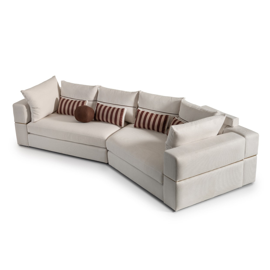 Amora 2 Pc Sofa Oatmeal Eggshell Walnut Collection By Michael Amini. LFR-AMRA816-OAT-223