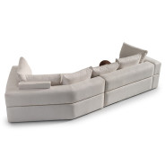 Amora 2 Pc Sofa Oatmeal Eggshell Walnut Collection By Michael Amini. LFR-AMRA816-OAT-223