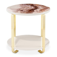 End Table Gold Ariana Collection By Michael Amini. LFR-ARNA202-806
