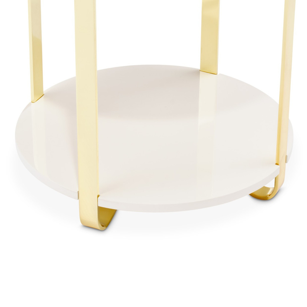 End Table Gold Ariana Collection By Michael Amini. LFR-ARNA202-806