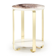 Chair Side Table Gold Ariana Collection By Michael Amini. LFR-ARNA222-806