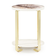 Chair Side Table Gold Ariana Collection By Michael Amini. LFR-ARNA222-806