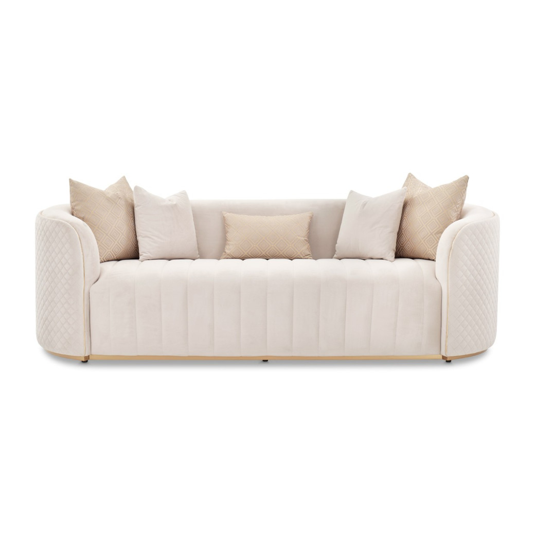 Sofa Beige Gold Ariana Collection by Michael Amini.LFR-ARNA815-BGE-806