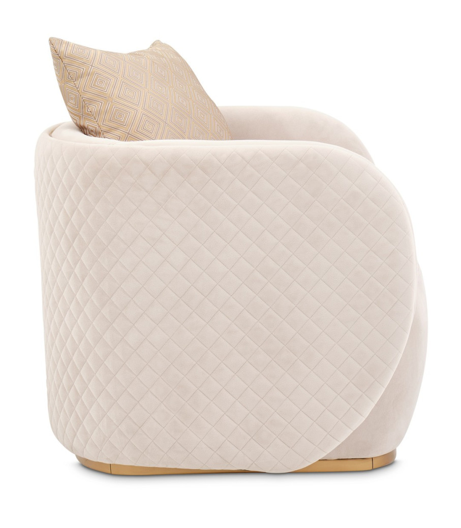 Chair Beige Gold Ariana Collection By Michael Amini. LFR-ARNA835-BGE-806