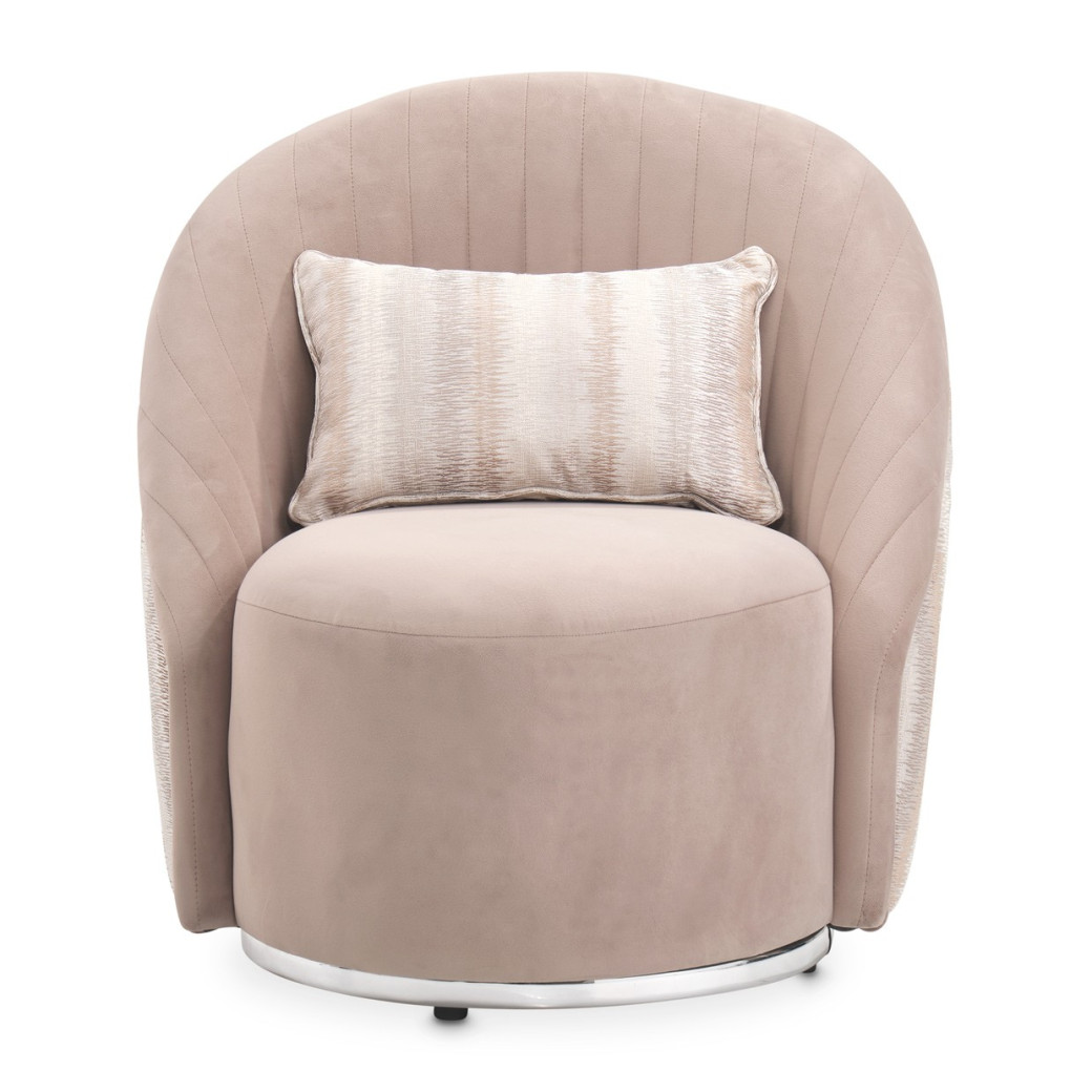 LFR-LUCA839-NGT-808 Swivel Chair Silver Lucca Collection By Michael Amini
