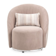 LFR-LUCA839-NGT-808 Swivel Chair Silver Lucca Collection By Michael Amini