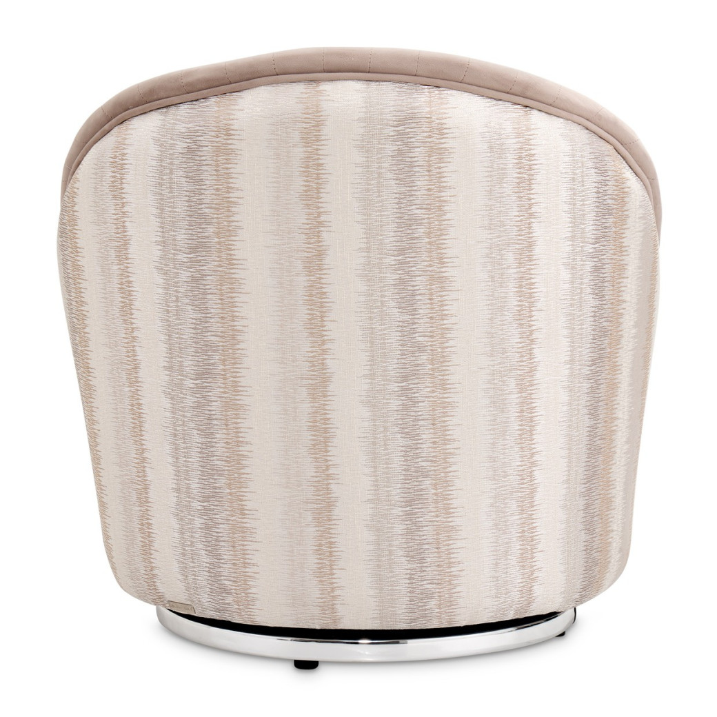 LFR-LUCA839-NGT-808 Swivel Chair Silver Lucca Collection By Michael Amini