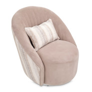 LFR-LUCA839-NGT-808 Swivel Chair Silver Lucca Collection By Michael Amini