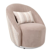 LFR-LUCA839-NGT-808 Swivel Chair Silver Lucca Collection By Michael Amini