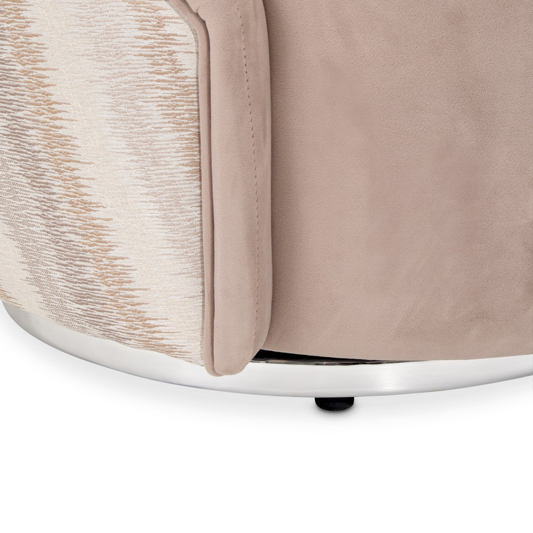 LFR-LUCA839-NGT-808 Swivel Chair Silver Lucca Collection By Michael Amini