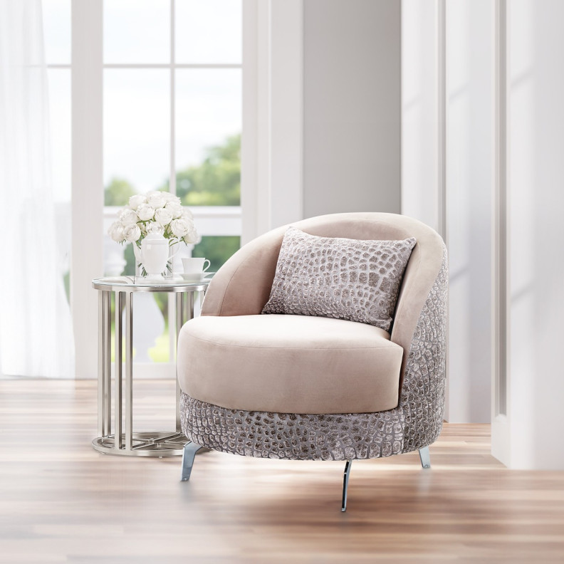 Chair Stone Silver Dion Collection By Michael Amini