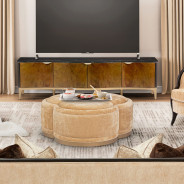 TV Console Malibu Crest Crotch Collection By Michael Amini