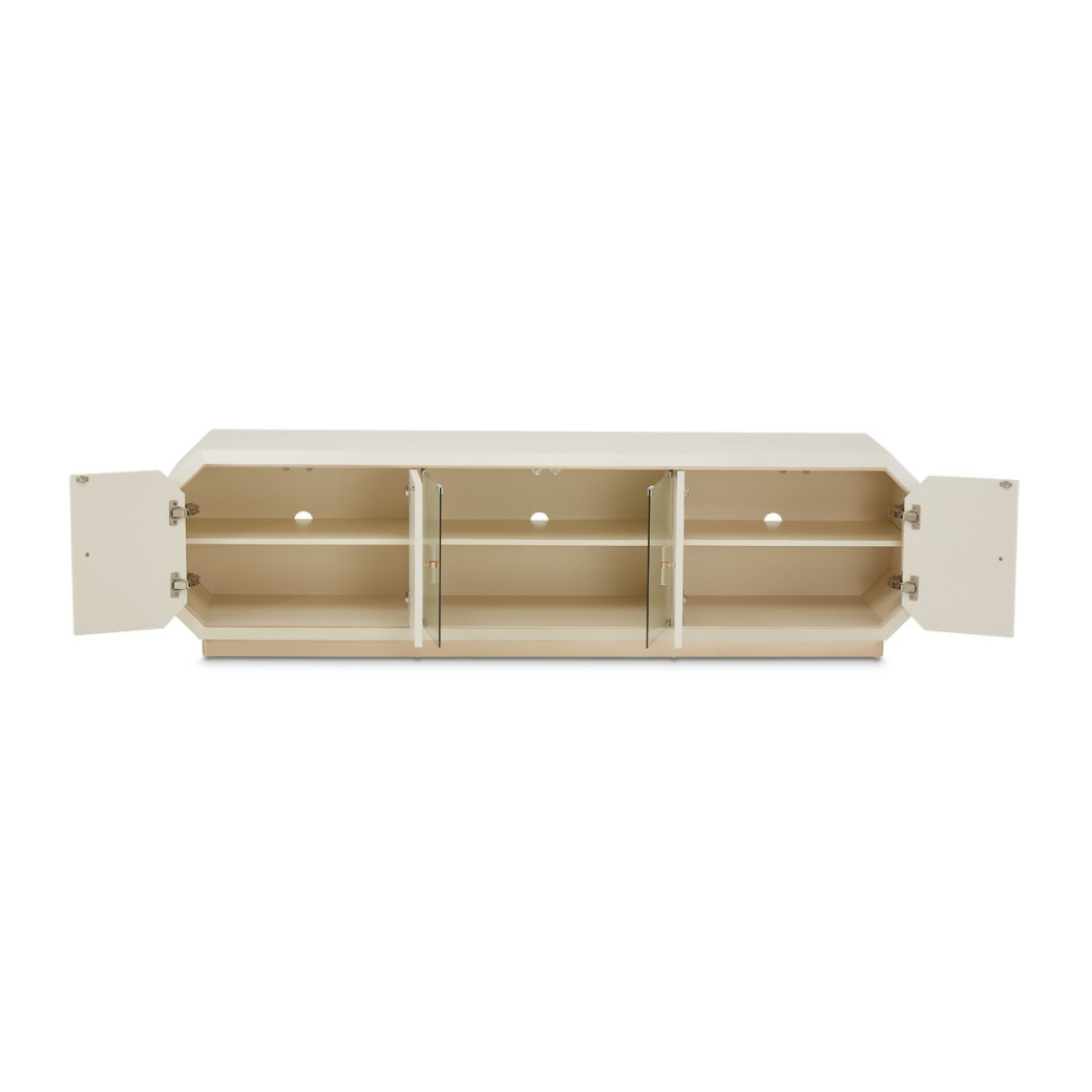Media Cabinet Medium Champagne Rachelle Collection By Michael Amini