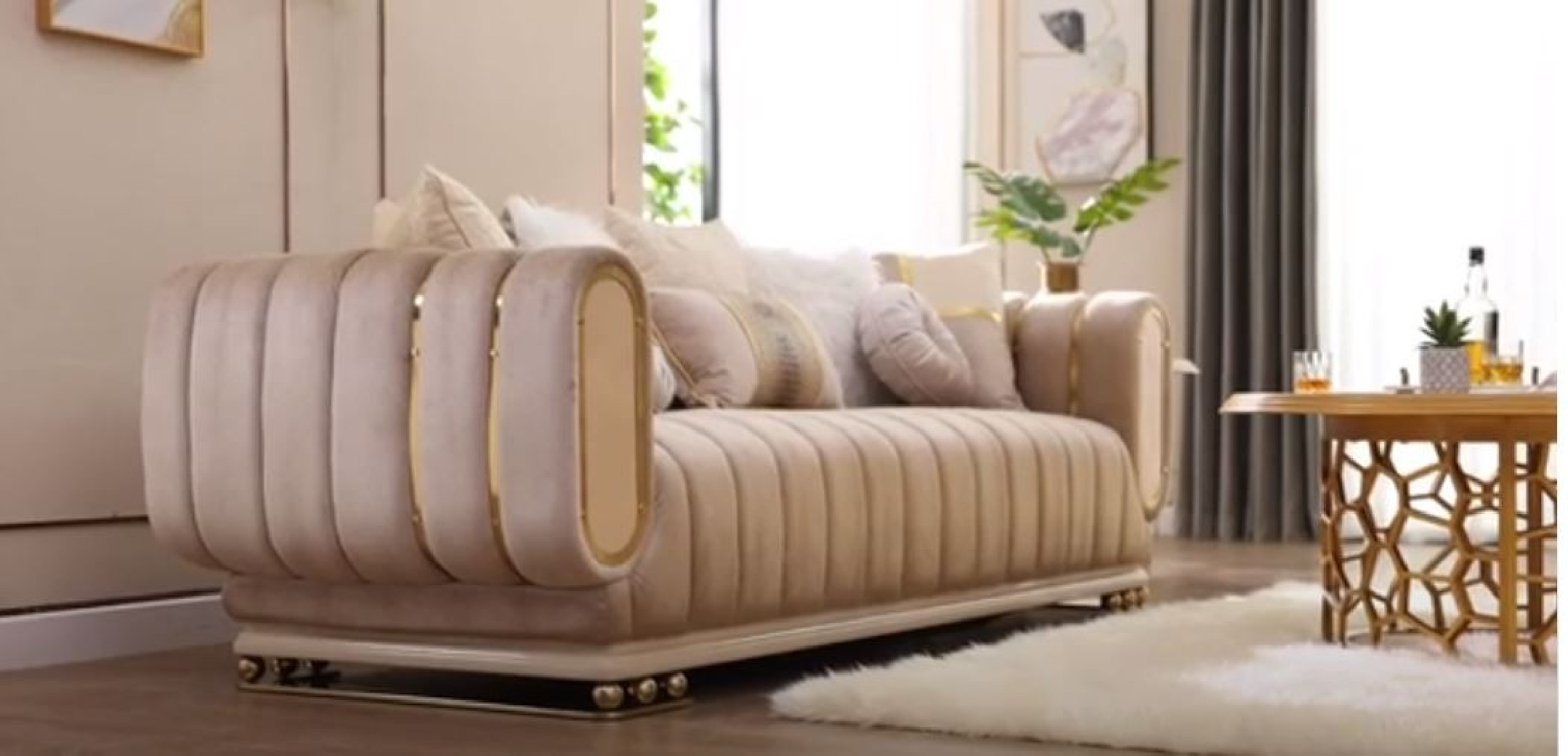 HD 9004  2PC Sofa & Loveseat .Art Deco Style By Homey Design