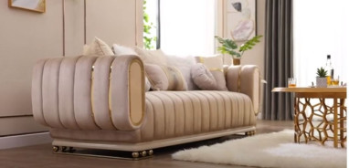 HD 9004  2PC Sofa & Loveseat .Art Deco Style By Homey Design