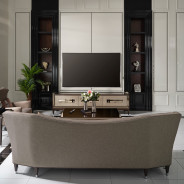 Media Cabinet Glossy Mocha Sand Lousanne Collection By Michael Amini . LFR-LUSN081-414