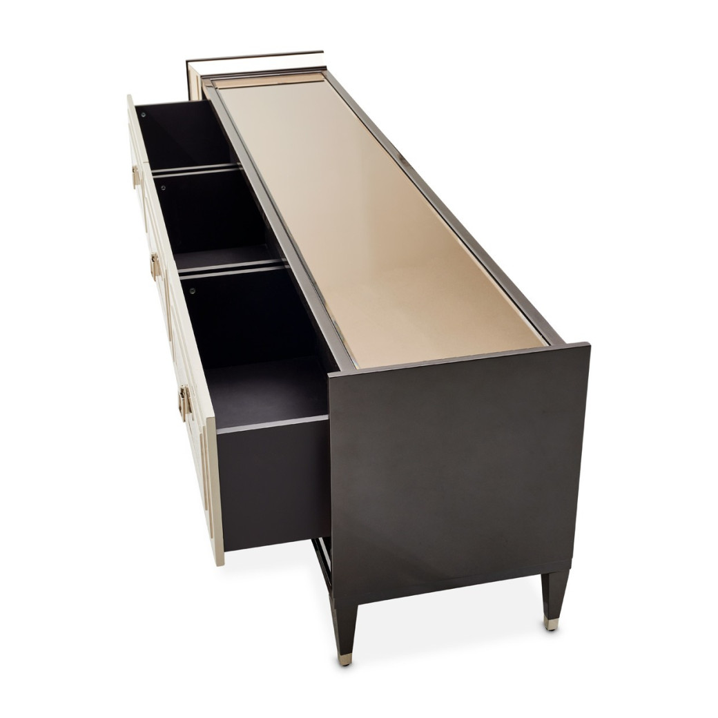 Media Cabinet Glossy Mocha Sand Lousanne Collection By Michael Amini . LFR-LUSN081-414