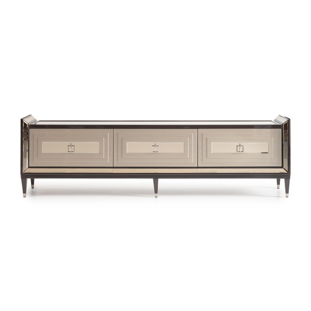 Media Cabinet Glossy Mocha Sand Lousanne Collection By Michael Amini . LFR-LUSN081-414