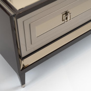 Media Cabinet Glossy Mocha Sand Lousanne Collection By Michael Amini . LFR-LUSN081-414