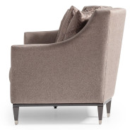 Mansion Sofa Pecan Glossy Mocha Sand Lousanne Collection By Michael Amini. LFR-LUSN816-PCN-414