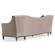 Mansion Sofa Pecan Glossy Mocha Sand Lousanne Collection By Michael Amini. LFR-LUSN816-PCN-414