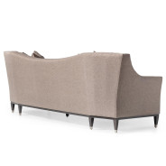 Mansion Sofa Pecan Glossy Mocha Sand Lousanne Collection By Michael Amini. LFR-LUSN816-PCN-414